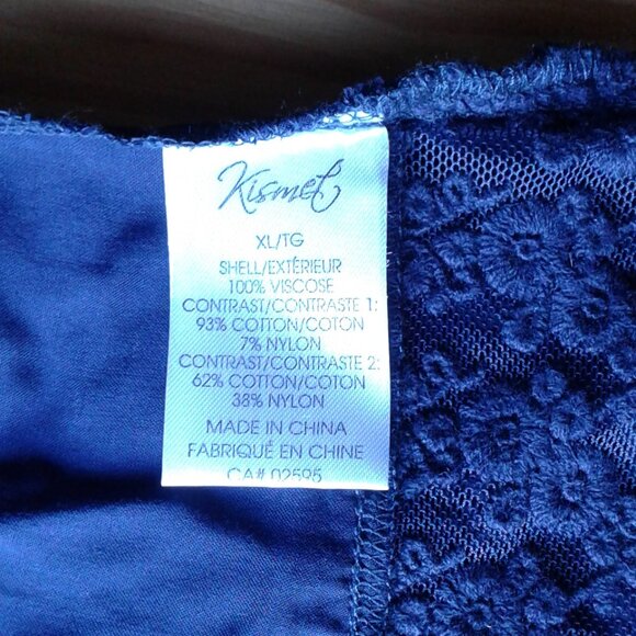 Blue Cotton & Lace Tank Top - Picture 6 of 6